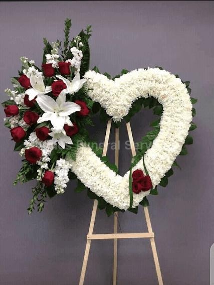 Heart-Shaped Floral Tribute