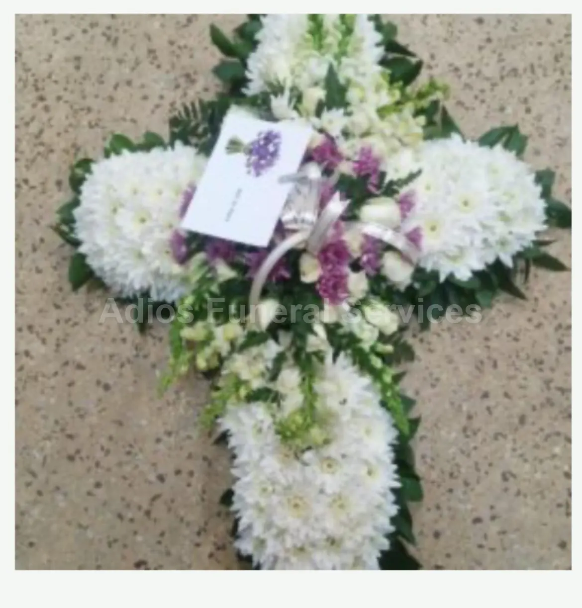 White cross wreath