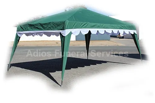 Green funeral gazebo tent